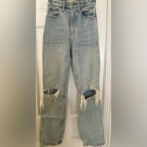 Abercrombie & Fitch Womens 00s 24 90s Straight Ultra High Rise Blue Denim jeans